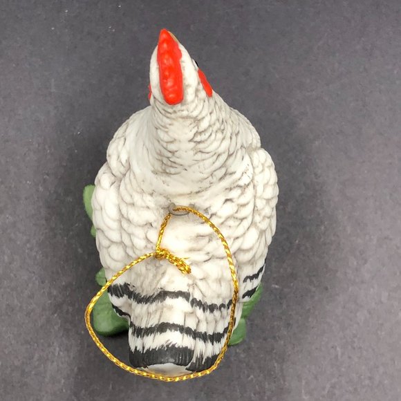 Andrea by Sadek FRENCH HEN ORNAMENT w/ 1991 Box Porcelain Bisque Hand-Painted - Picture 6 of 15